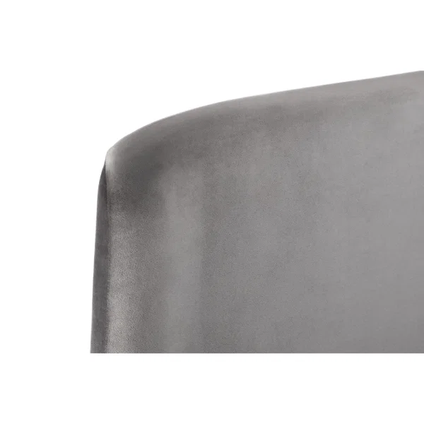 Frida grey velvet headboard detail