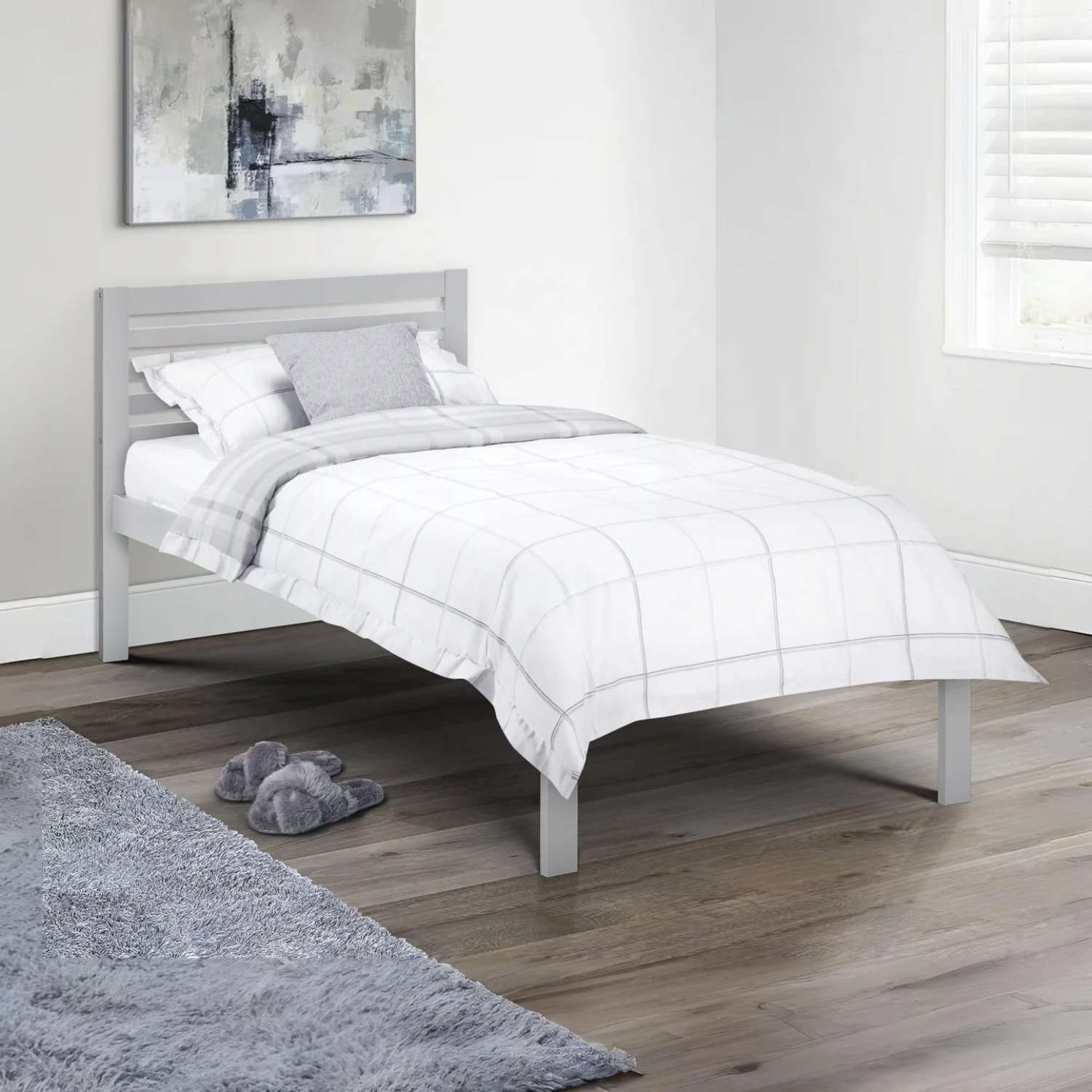 Slocum Grey Bedframe Slocum grey 3ft Single Bed