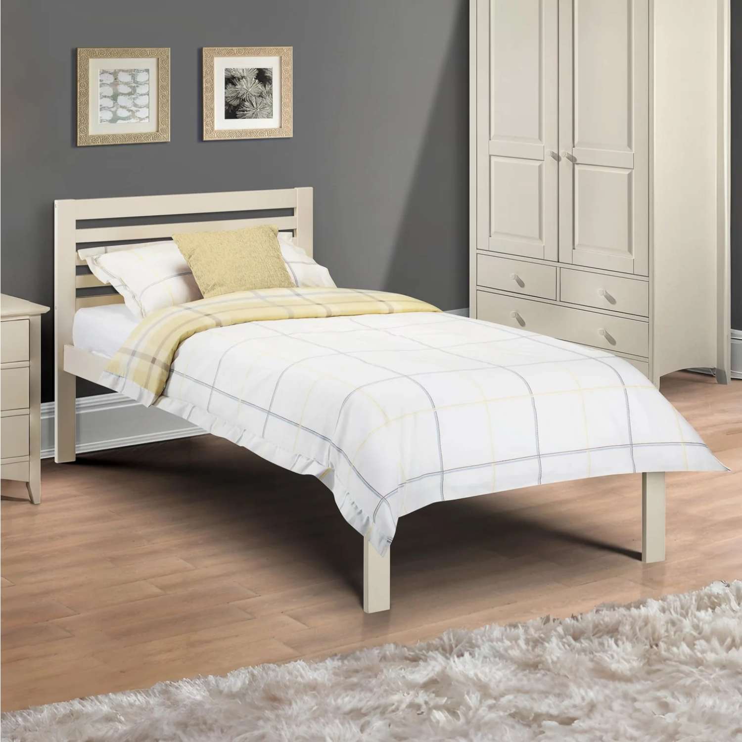 Slocum White Bedframe Slocum White 3ft Single Bed