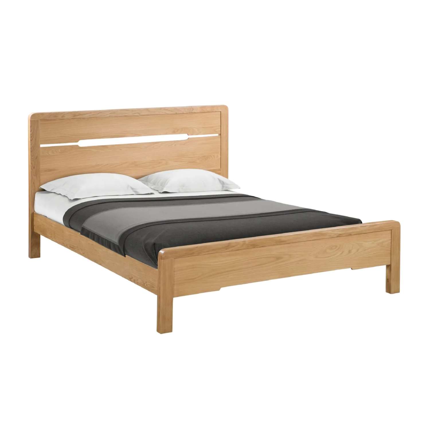 Curve oak bedframe cutout