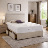 Divan with 2 + 2 Drawers in York Wheat Divans, Beds and Mattresses