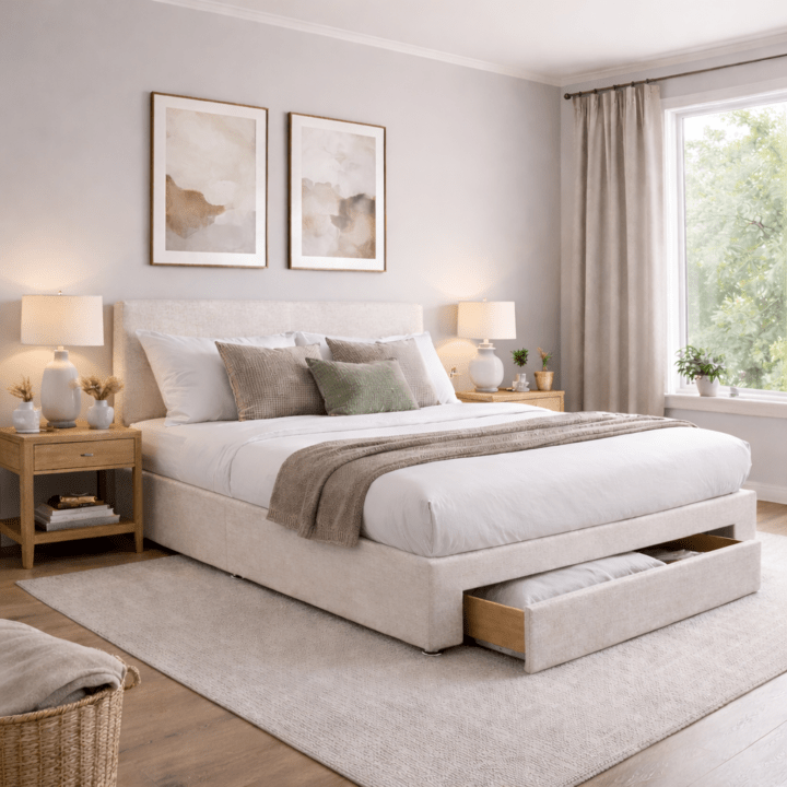 Divan with jumbo drawer