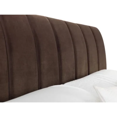 Deco truffle velvet headboard detail