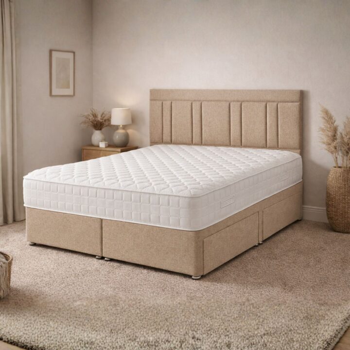 1500 pocket spring mattress with wool, silk and cashmere fillings