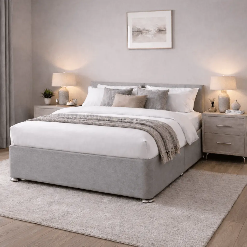 Plain 18" headboard and divan