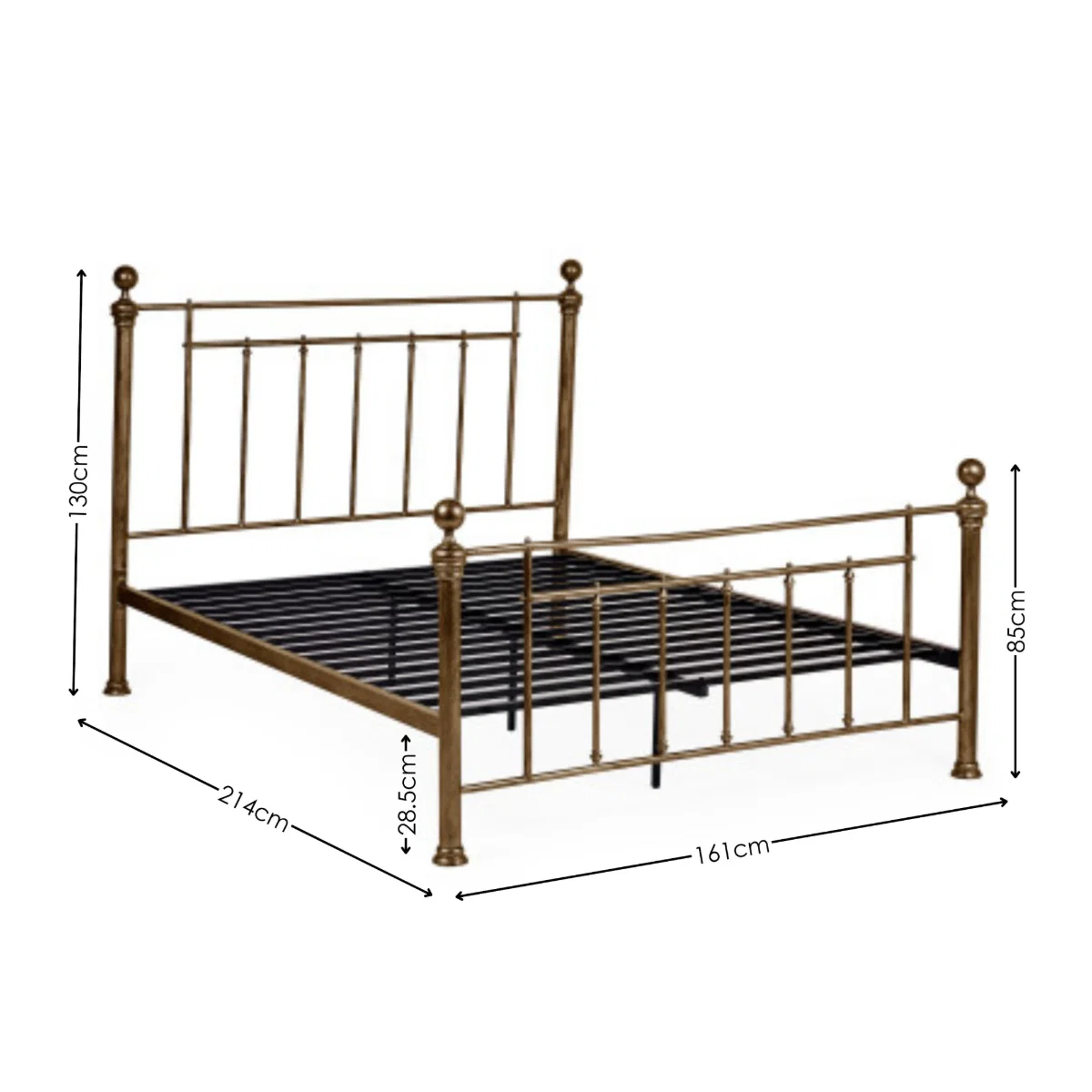 Aurelia metal bedframe dimensions