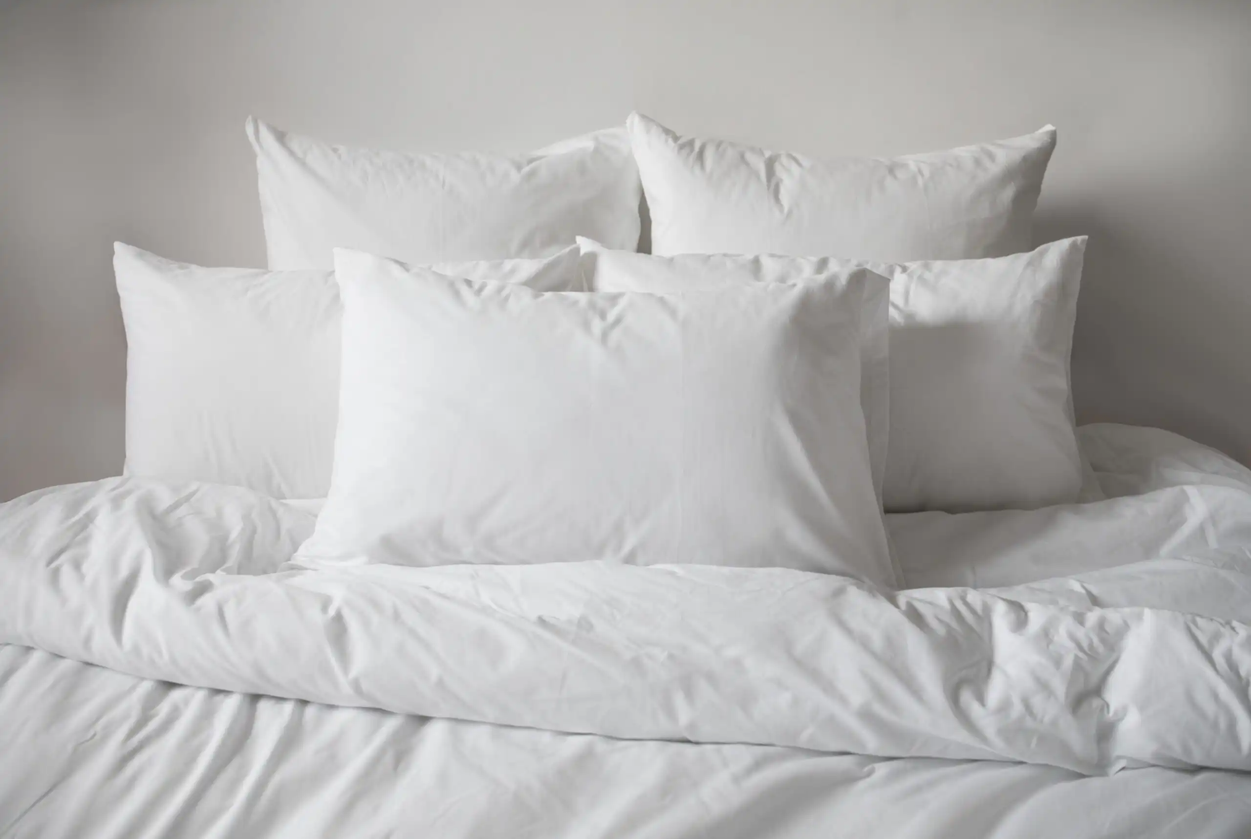 pillows on a comfy bed